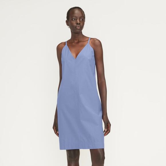 NWT Everlane The Poplin Slip Dress in Cornflower Blue Size 8 - Picture 1 of 7